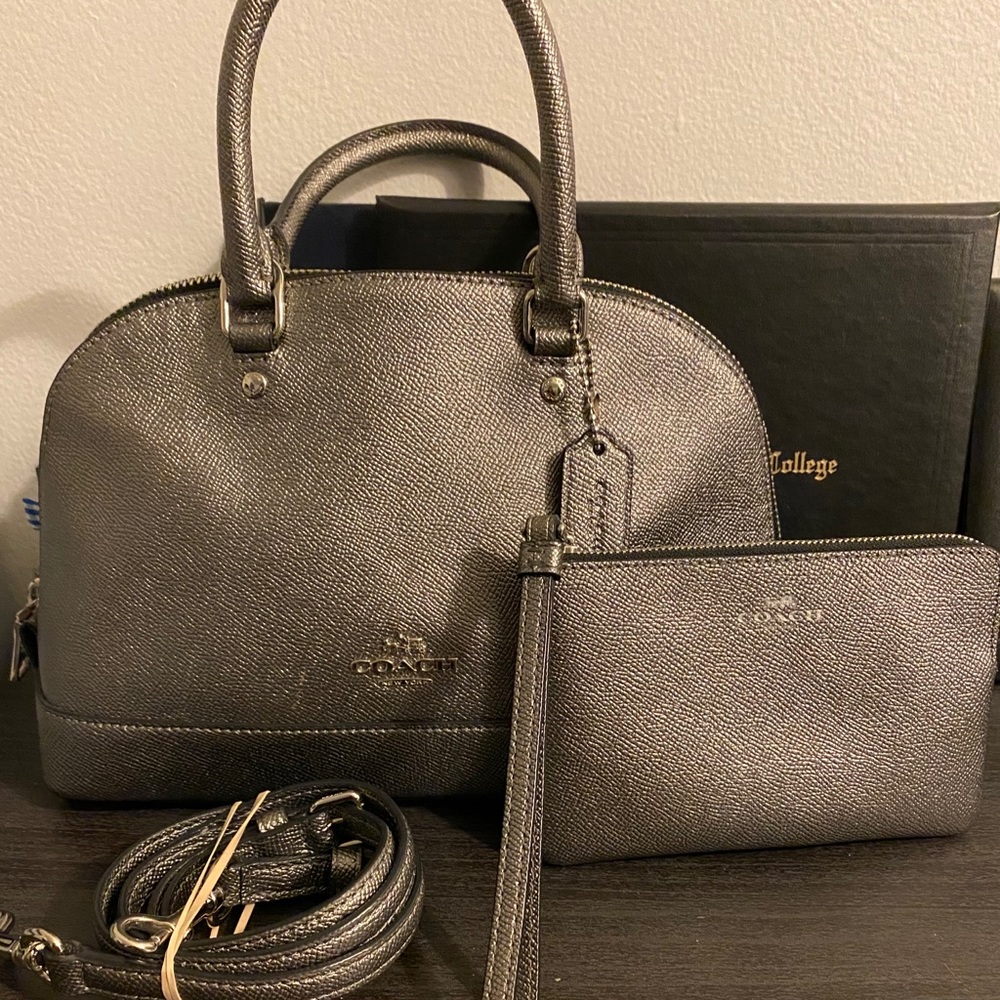 Coach mini Sierra satchel with matching wallet